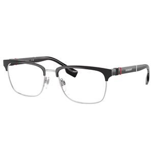Burberry ALBA BE 1348 1306 Silver/Matte Black Metal Rectangle Eyeglasses 55mm